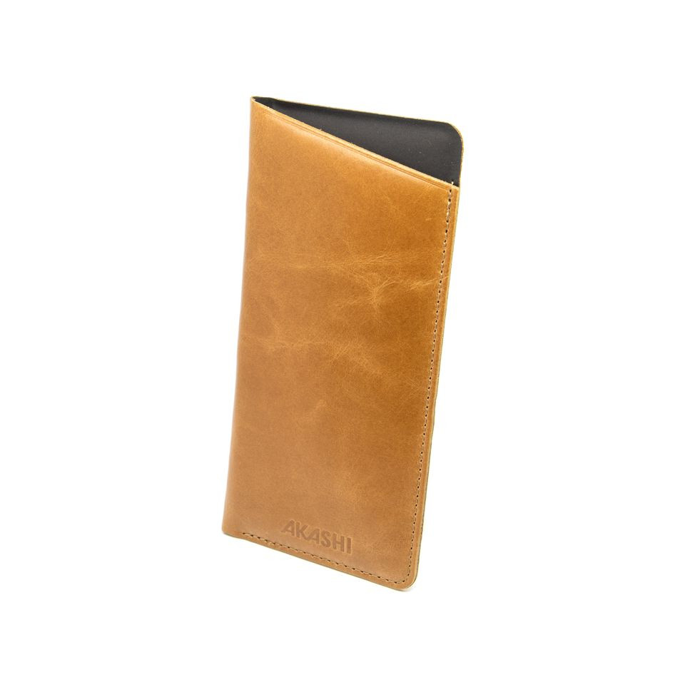 Etui publicitaire lunettes en cuir véritable fabriqué en Europe 17 x 8 x 1 cm Akashi