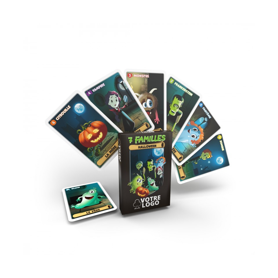 Jeu personnalisé 7 familles halloween fabriqué en Europe 