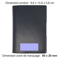 Porte-passeport publicitaire et carte grise et assurance en simili-cuir lisse fabriqué en Europe 13,5 x 9,6 x 0,6 cm Akashi Porte-passeport publicitaire et carte grise et assurance en simili-cuir lisse fabriqué en Europe 13,5 x 9,6 x 0,6 cm Akashi