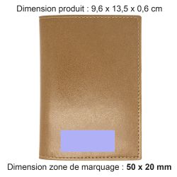 Porte-passeport publicitaire et carte grise et assurance en simili-cuir lisse fabriqué en Europe 13,5 x 9,6 x 0,6 cm Akashi Porte-passeport publicitaire et carte grise et assurance en simili-cuir lisse fabriqué en Europe 13,5 x 9,6 x 0,6 cm Akashi