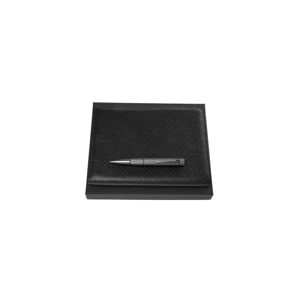 Parure publicitaire HUGO BOSS (stylo bille & écritoire A5) 1