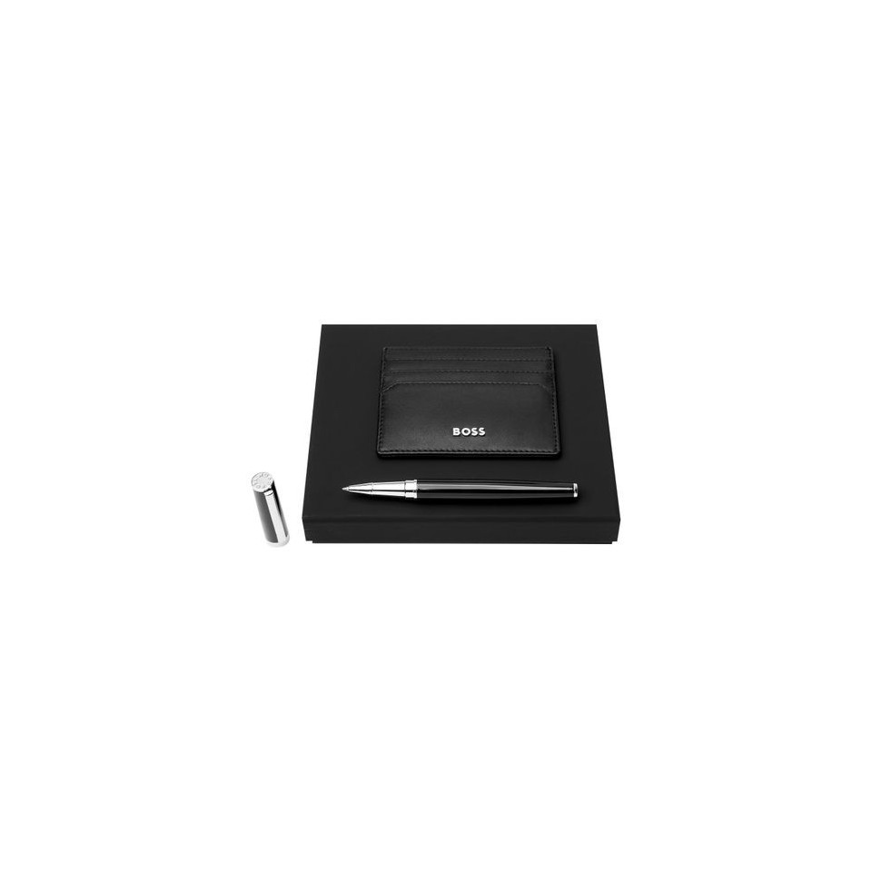 Parure publicitaire HUGO BOSS (stylo roller & porte-cartes)