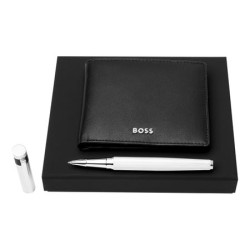 Parure publicitaire HUGO BOSS (stylo roller & portefeuille)