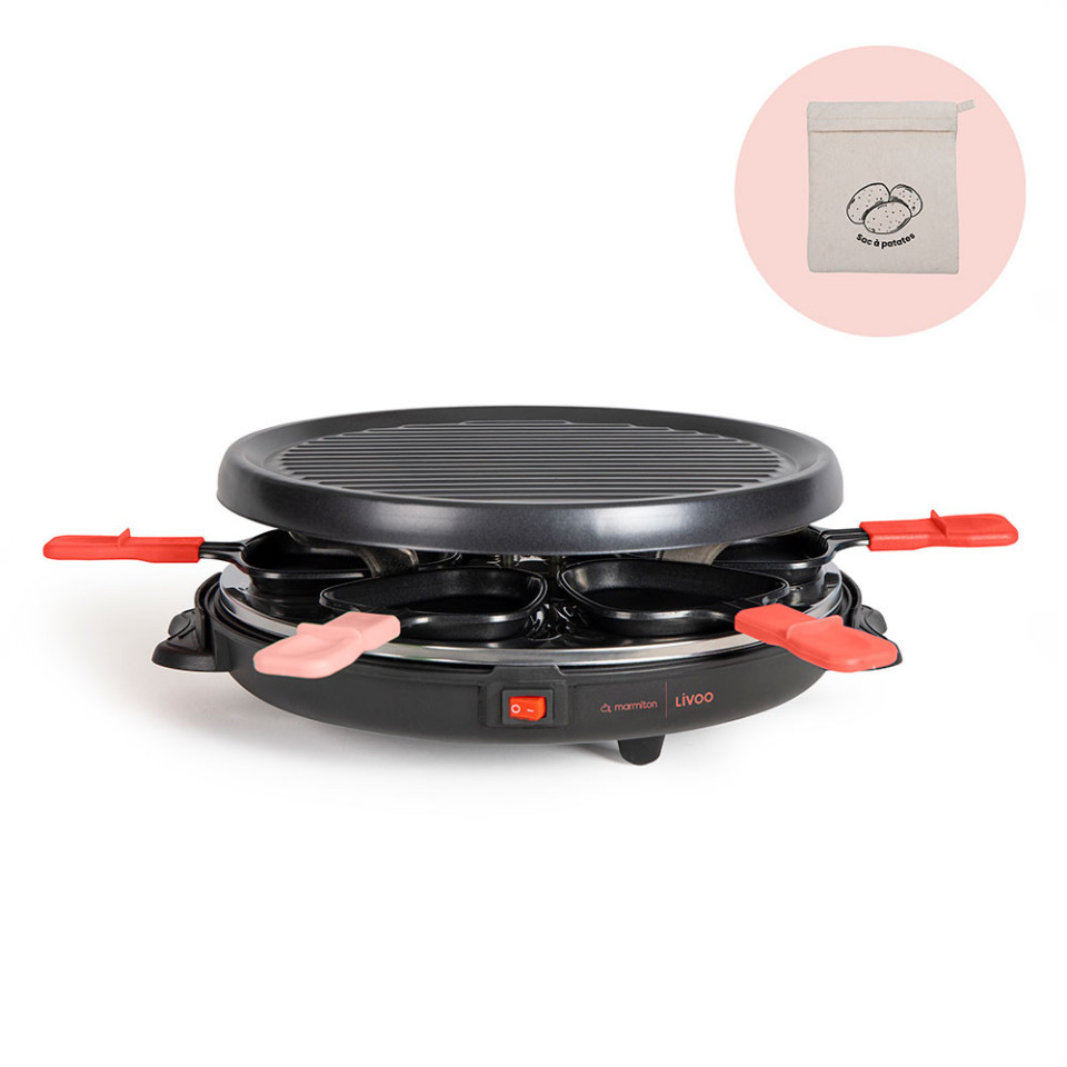 Set publicitaire à raclette 6 personnes - Livoo x Marmiton