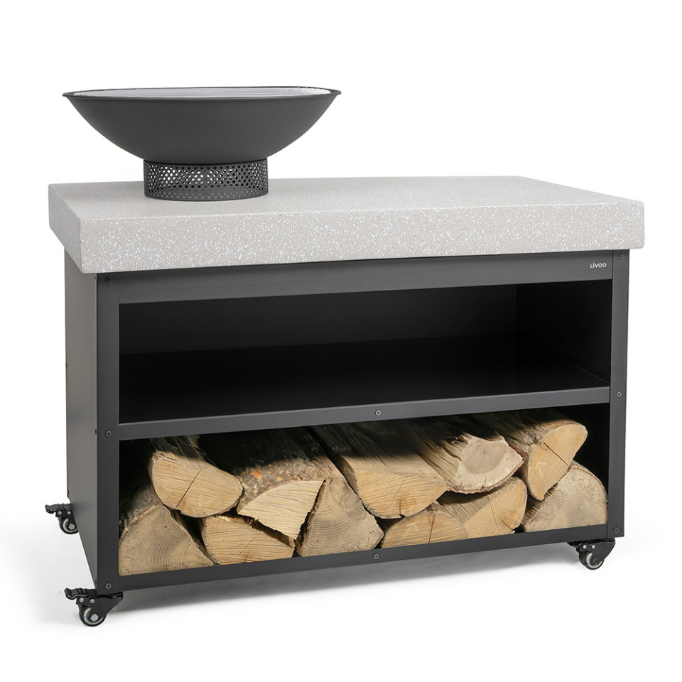 Brasero publicitaire barbecue sur desserte