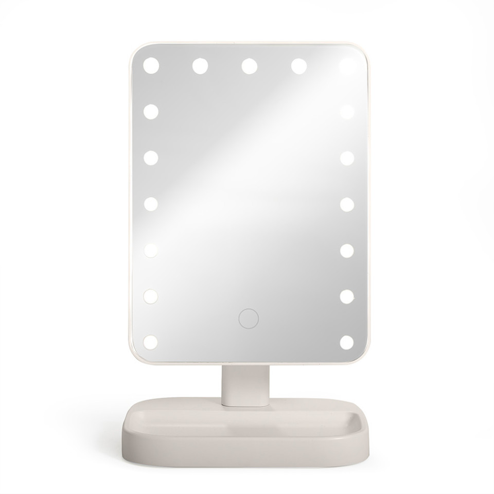 Miroir publicitaire de maquillage lumineux