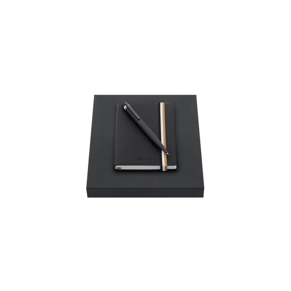 Parure publicitaire HUGO BOSS stylo bille & carnet A6