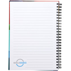 Carnet publicitaire fabriqué en Europe Wire-o A5 avec couverture rigide