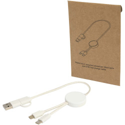 Câble publicitaire 5 en 1 Citala en plastique recyclé de 30 cm pour la synchronisation des données 27 W Câble publicitaire 5 en 1 Citala en plastique recyclé de 30 cm pour la synchronisation des données 27 W