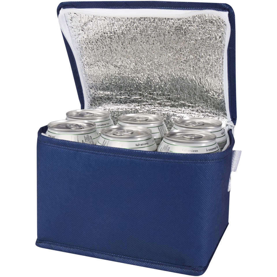Sac publicitaire isotherme Spectrum non tissé recyclé GRS de 4L pour 6 canettes