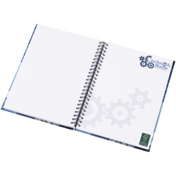 Carnet publicitaire fabriqué en Europe Wire-o A5 avec couverture rigide