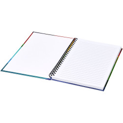 Carnet publicitaire fabriqué en Europe Wire-o A5 avec couverture rigide