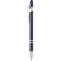 Stylo publicitaire bille Kish avec finition argentée