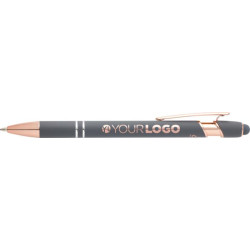 Stylo publicitaire bille Nanna avec finition or rose Stylo publicitaire bille Nanna avec finition or rose