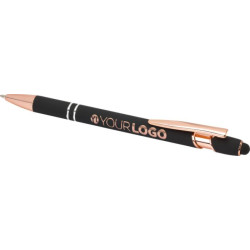 Stylo publicitaire bille Nanna avec finition or rose Stylo publicitaire bille Nanna avec finition or rose