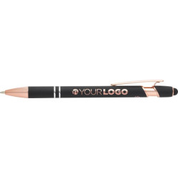 Stylo publicitaire bille Nanna avec finition or rose Stylo publicitaire bille Nanna avec finition or rose