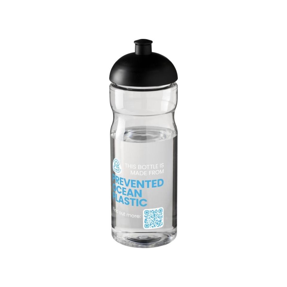 Bouteille publicitaire fabriquée en Europe de sport H2O Active® Eco Base 650 ml avec couvercle dôme