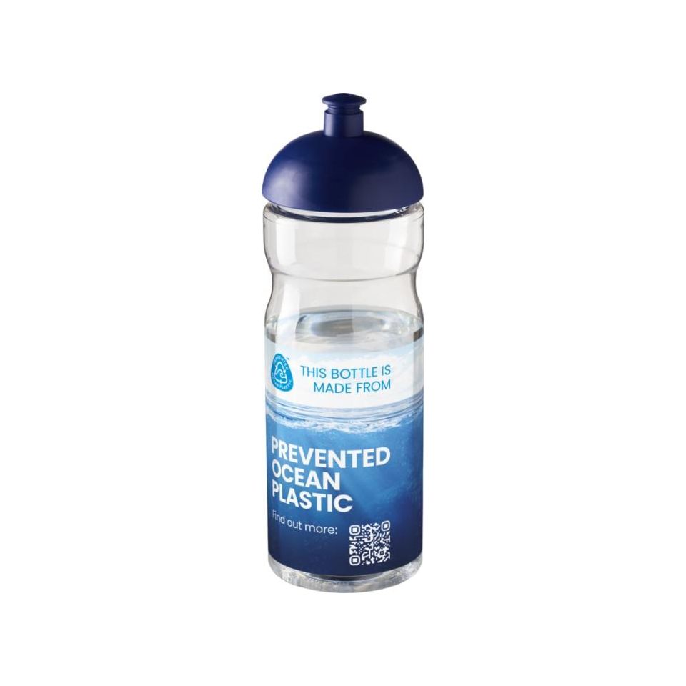 Bouteille publicitaire fabriquée en Europe de sport H2O Active® Eco Base 650 ml avec couvercle dôme