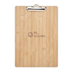 Porte-bloc A4 publicitaire personnalisable en bambou 