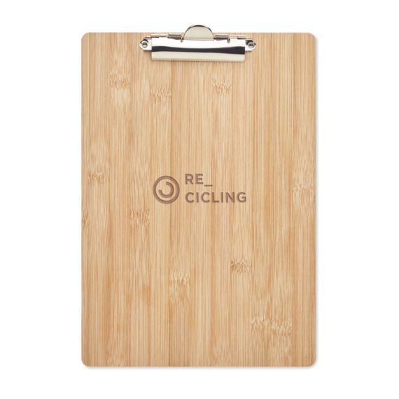 Porte-bloc A4 publicitaire personnalisable en bambou Porte-bloc A4 publicitaire personnalisable en bambou