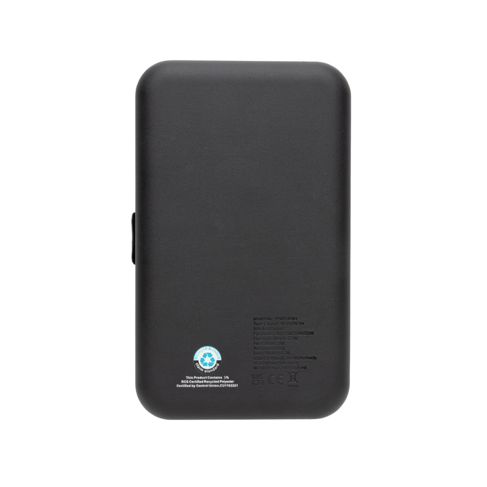 Étui publicitaire de voyage avec chargeur 3 en 1 en PU RCS Swiss Peak