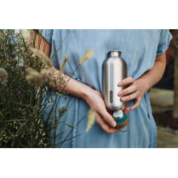 Bouteille publicitaire d'eau 600ml en acier Black+Blum