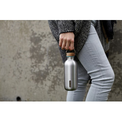 Bouteille publicitaire d'eau 600ml en acier Black+Blum