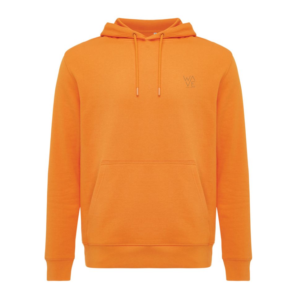 Sweater publicitaire à capuche léger en coton recyclé Iqoniq Rila 280 g/m2