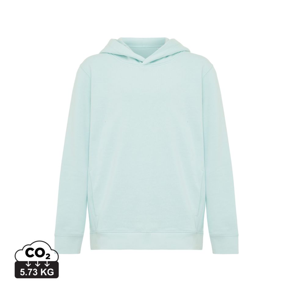 Sweat publicitaire à capuche avec poches latérales Iqoniq Yengo Enfant 280 g/m2