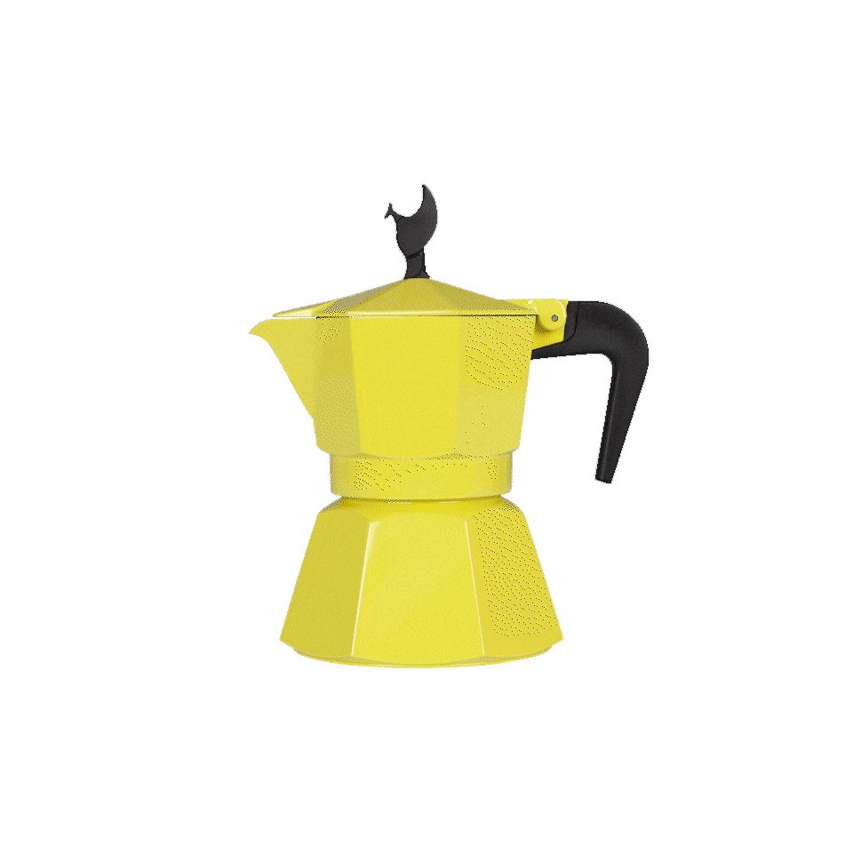 Cafetière italienne personnalisée 3 tasses MOKAVIT fabriquée en Europe Aflonsina Color