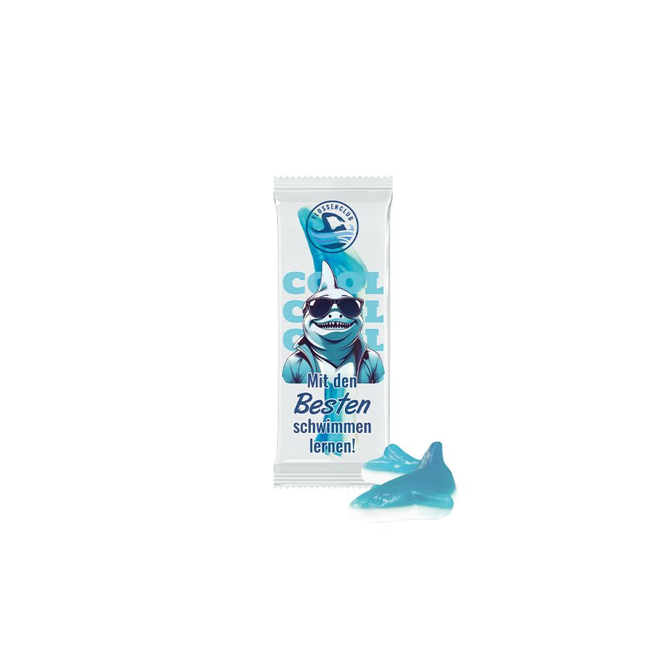 Sachet bonbon gomme de fruit personnalisé forme de requin Shark
