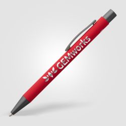 Stylo bille publicitaire Goldstar® finition gomme Bowie Recyclé Stylo bille publicitaire Goldstar® finition gomme Bowie Recyclé