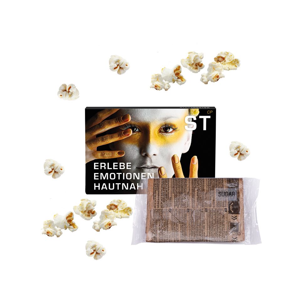 Popcorn sucré en carton personnalisé pour micro-onde Fab Europe végétalien