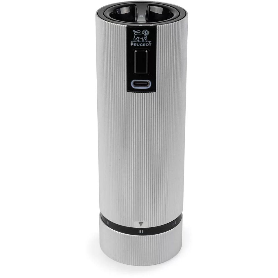 Moulin à poivre ou sel électrique en aluminium Line ELECTRIC Peugeot 15 cm personnalisé