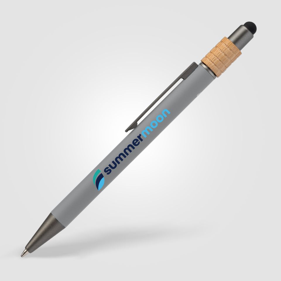 Stylo en aluminium personnalisé recyclé avec stylet
