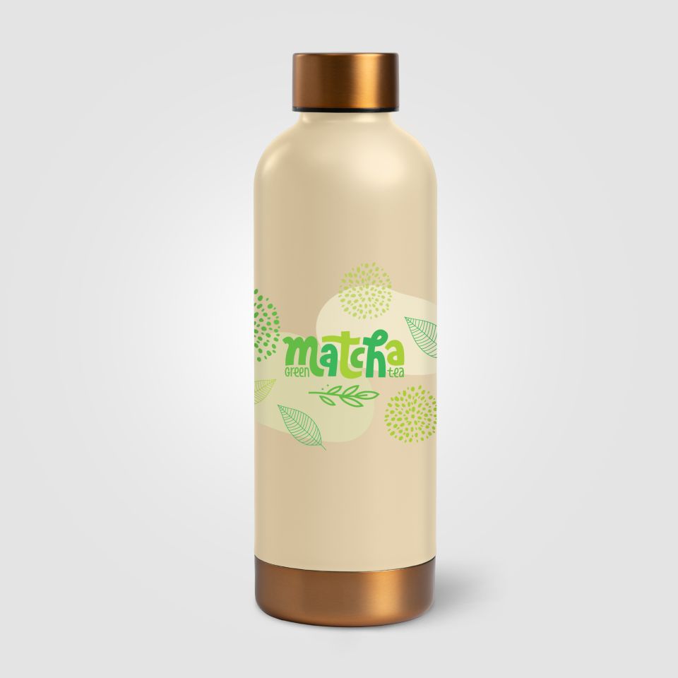 Bouteille isotherme publicitaire en acier inoxydable à double paroi Astrid de 530 ml