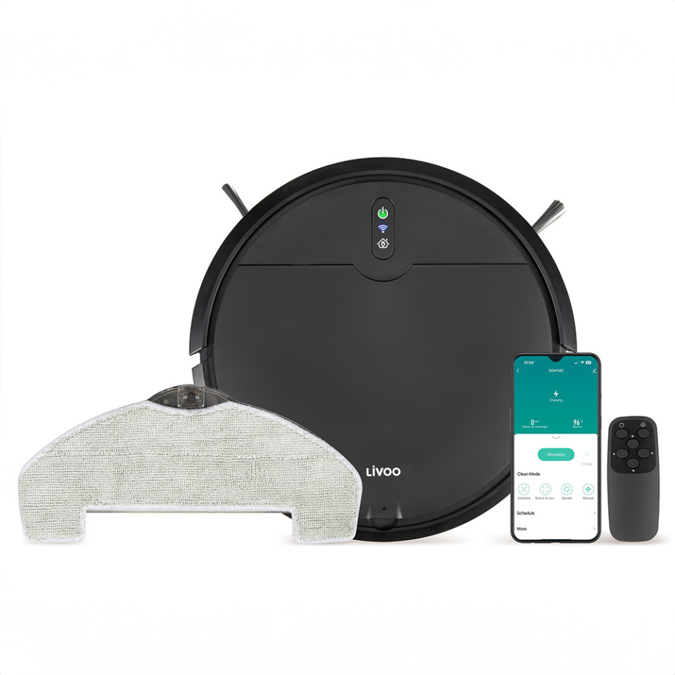 Aspirateur robot laveur connecté publicitaire WASH'UP