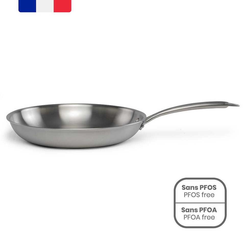 Poêle publicitaire en acier inoxydable 28 cm
