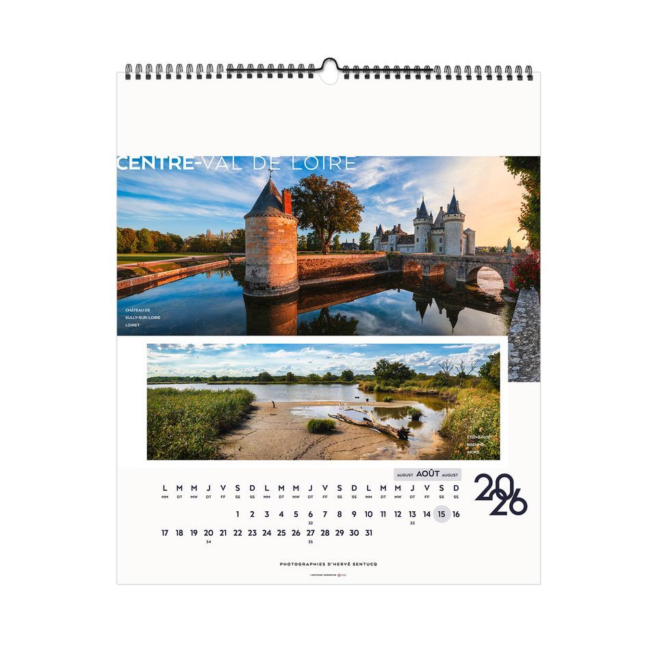 Calendrier publicitaire 13 feuillets France Panoramique grand format