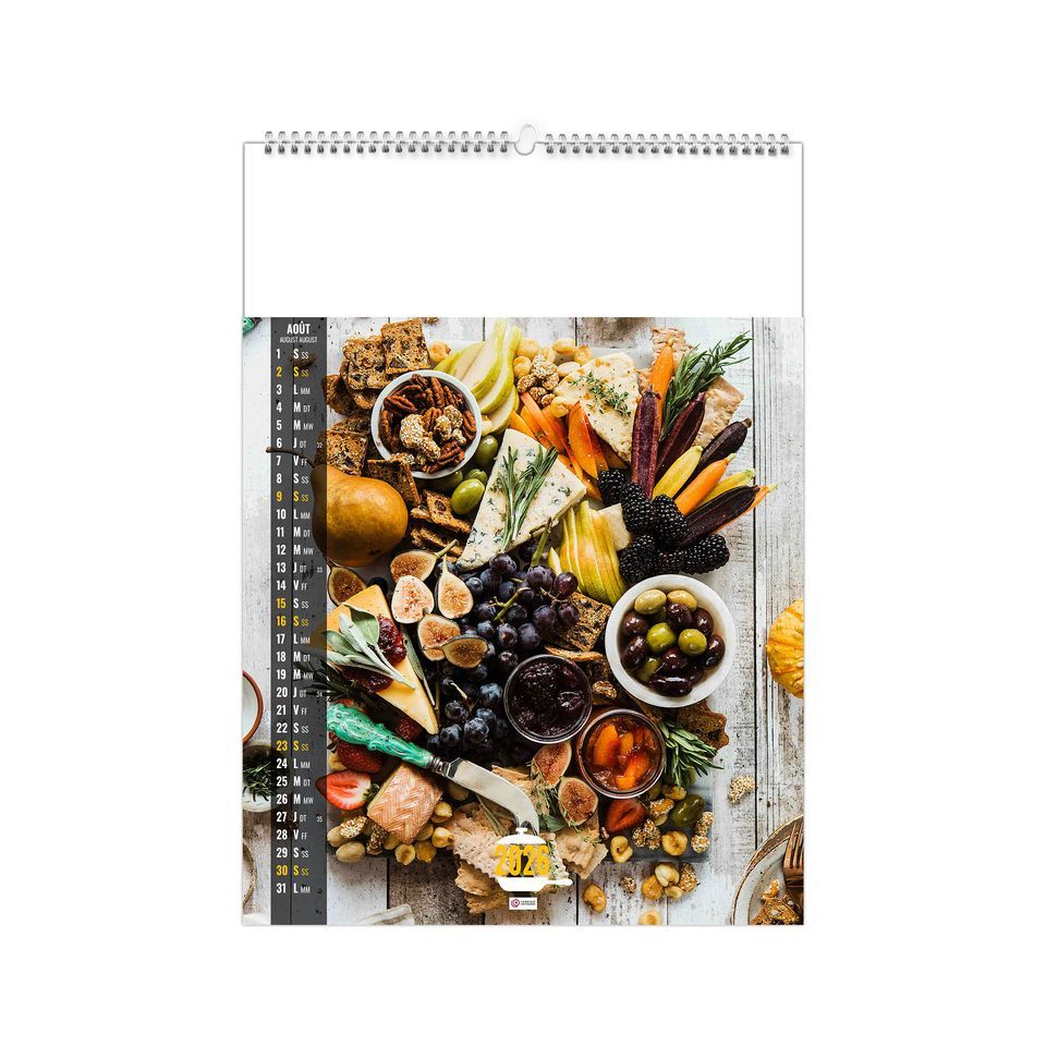 Calendrier publicitaire fabriqué en France Couleurs cuisine 13 feuillets