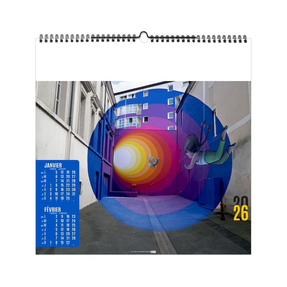 Calendrier personnalisable fabriqué en France 7 feuillets Street'Art grand format