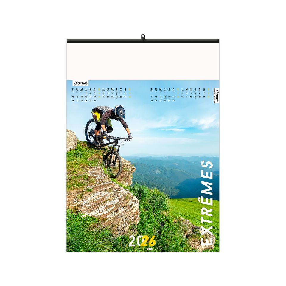 Calendrier personnalisable fabriqué en France 6 ou 7 feuillets Extrêmes grand format