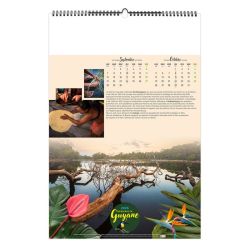 Calendrier publicitaire fabriqué en France 6 ou 7 feuillets Guyane Calendrier publicitaire fabriqué en France 6 ou 7 feuillets Guyane