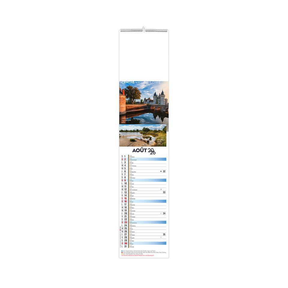 Calendrier personnalisable fabriqué en France 12 feuillets France Panoramique 
