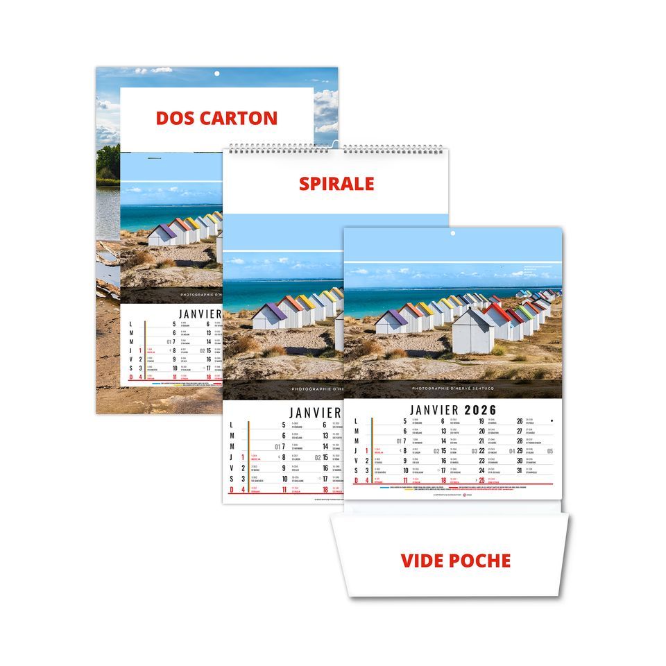 Calendrier personnalisé fabriqué en France 12 feuillets Céline