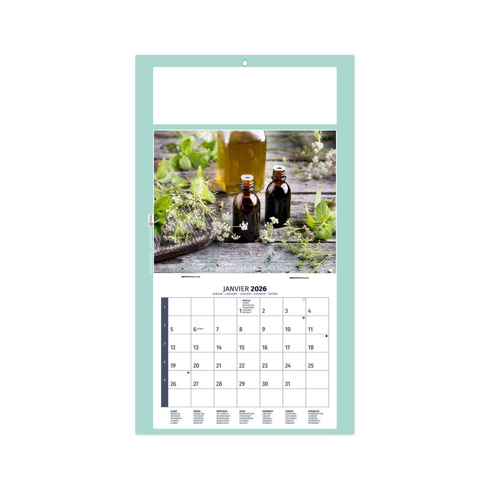 Calendrier personnalisable fabriqué en France 1 Vue Homéo