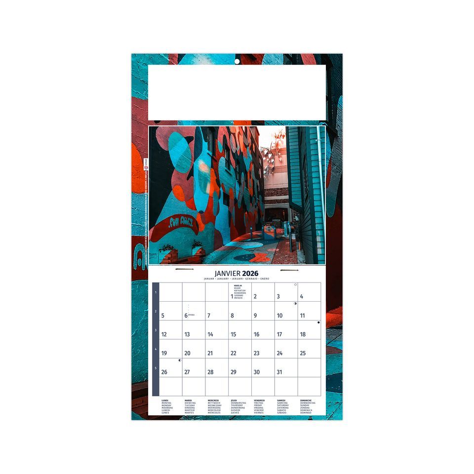 Calendrier personnalisable fabriqué en France 1 Vue Tiphaine