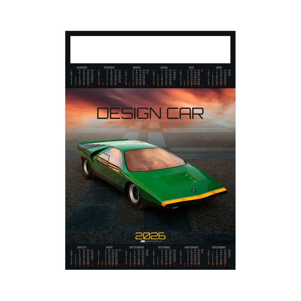 Poster publicitaire fabriqué en France Design Car 500x700 mm
