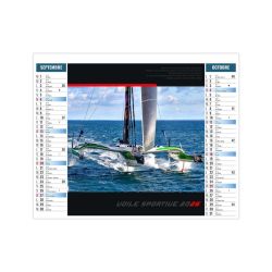 Calendrier personnalisable fabriqué en France Voile sportive 2 en 1 Calendrier personnalisable fabriqué en France Voile sportive 2 en 1