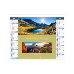 Calendrier personnalisé 6 feuillets Paysages de France 2 en 1 Calendrier personnalisé 6 feuillets Paysages de France 2 en 1